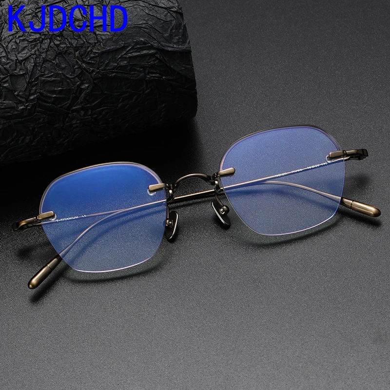 

Ultralight Pure Titanium Glasses Frame for Men Women New Rimless Prescription Square Eyeglasses Frameless Myopia Optical Eyewear