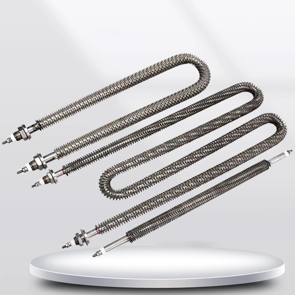 Stainless steel heating tube U shaped with welded heat sinks for rapid heat dissipation in For Ovens and industrial use