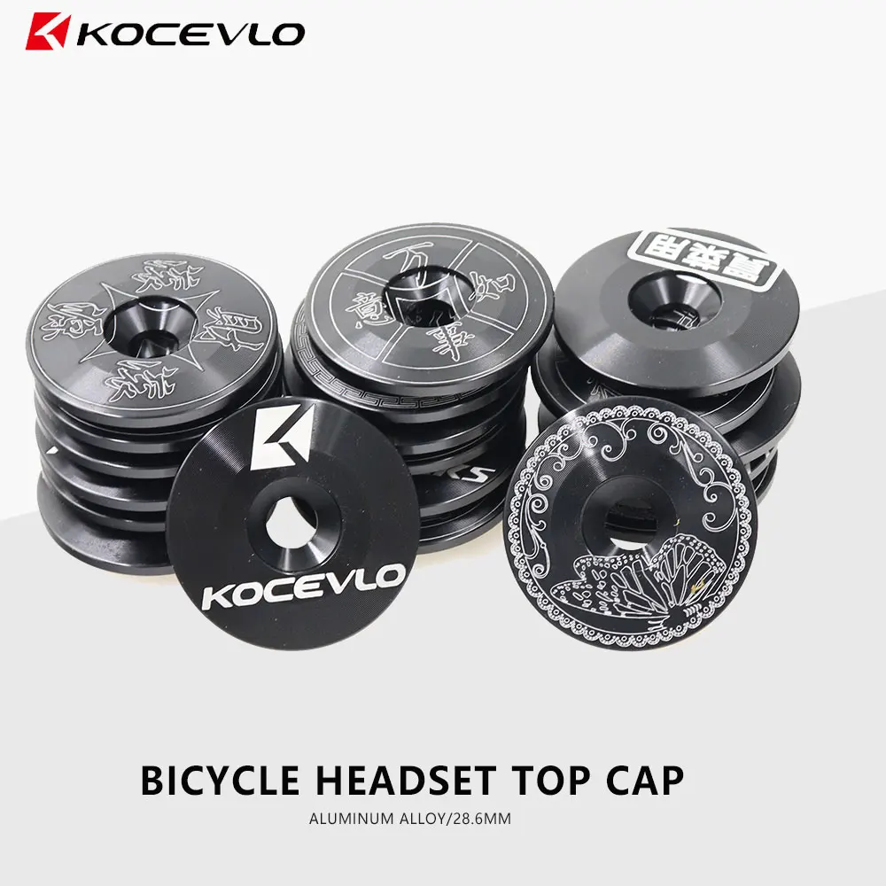 KOCEVLO Bicycle Headset top Cap Aluminum Alloy Bike Stem 28.6mm 1 1/8\