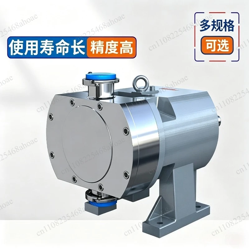 Electric cam rotor pump with high viscosity stainless steel pump head feeding