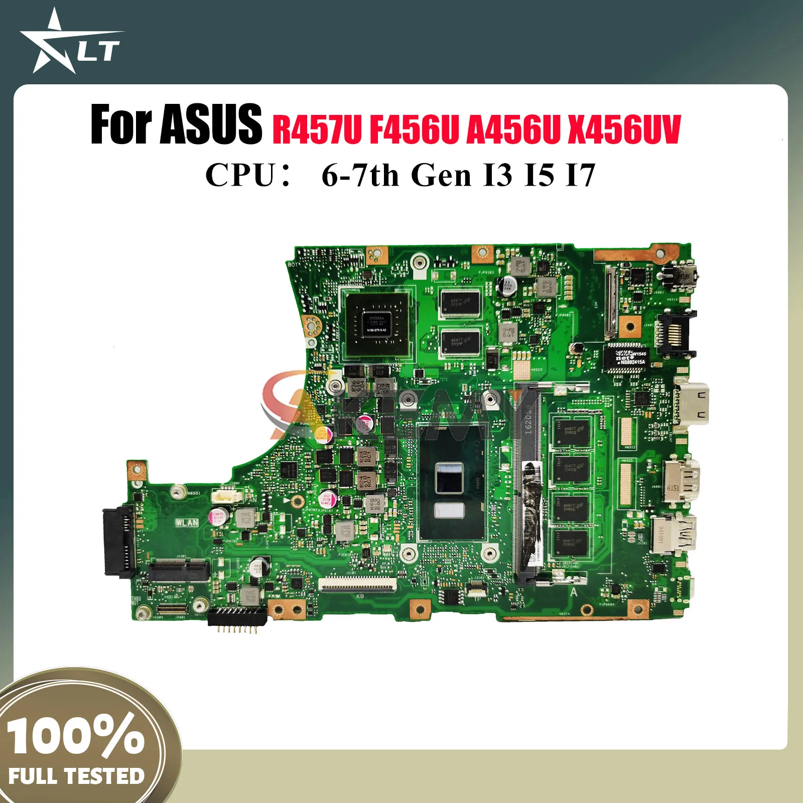 

X456UV Материнская плата для ноутбука ASUS X456UF R457U X456UAK X456UJ X456UQK X456U X456UVK F456U A456U X456UQ Материнская плата I3 I5 I7 CPU