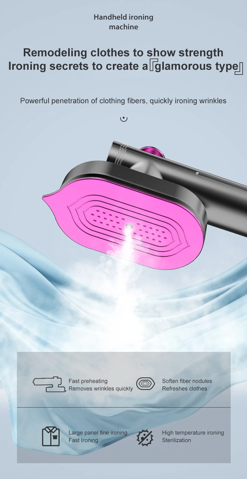 Yunchi-Ferro a vapor portátil, 25W, Portátil, Elétrico, Dobrável, Passar, Tecido, Roupa, Mini, Casa, Viagem