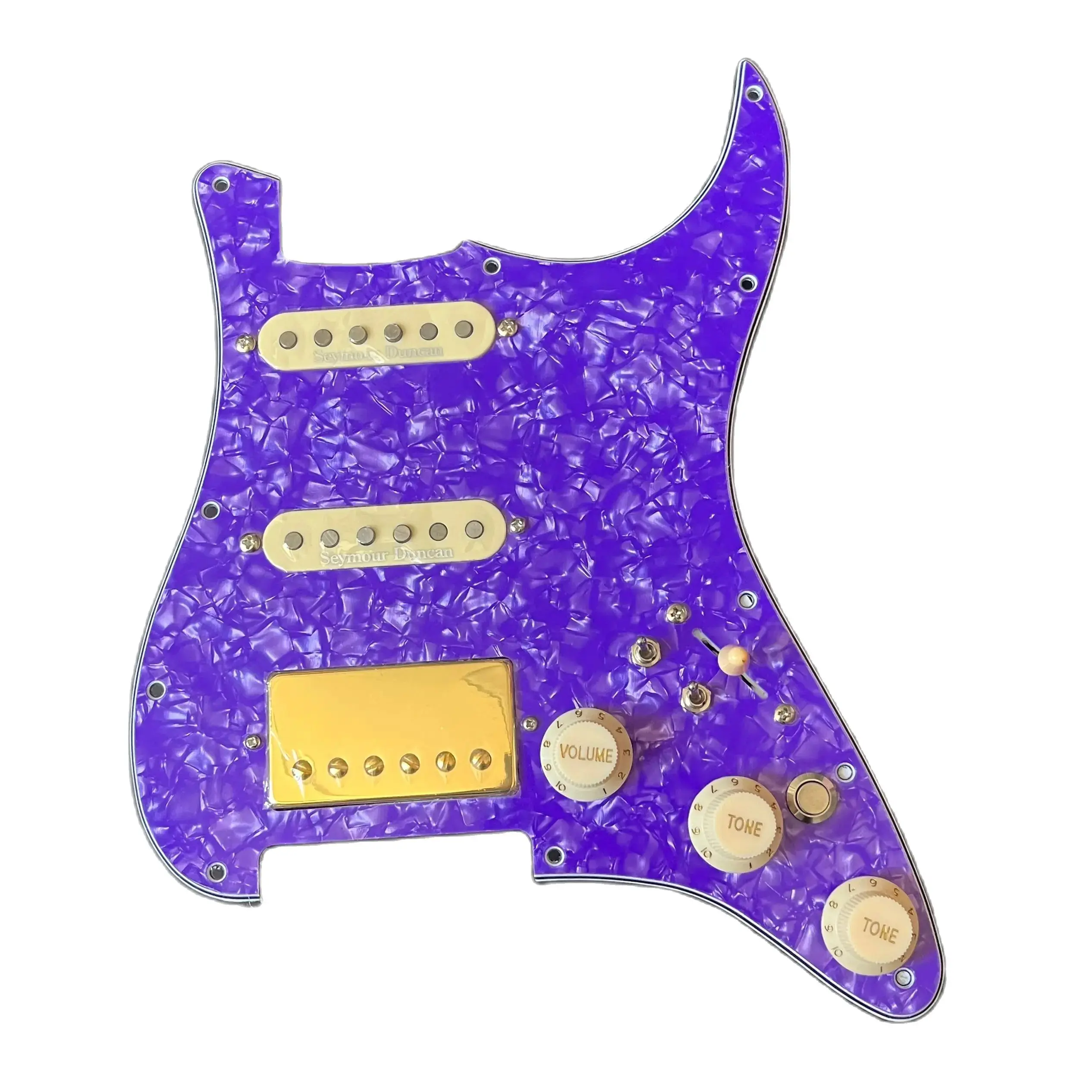 

SSH Prewired Pickguard Set Multifunction Silent Switch SSL1 Gold SH-4 Alnico Pickup 7 way switch Guitar Parts