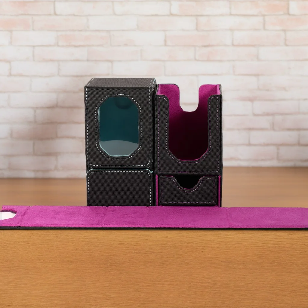 DIY accessory storage box, each individual card box has a window and magnetic opening design for easy use by cardholders