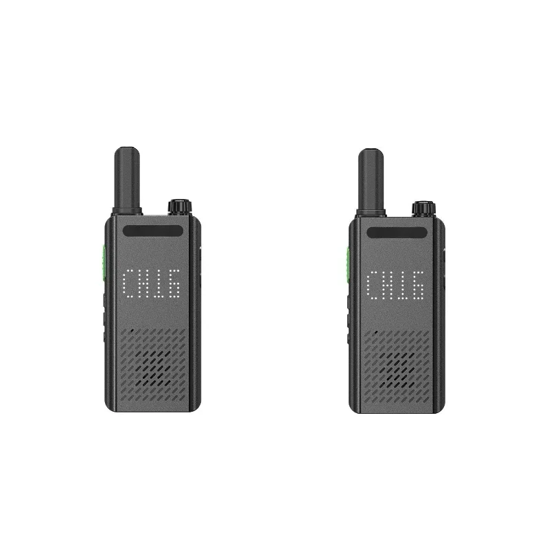 2 PCS 15mm Ultra-thin Mini Walkie Talkie Type C Charging Long Range Communication Set Two Way Radios
