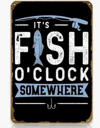 FISHING METAL TIN SIGN 