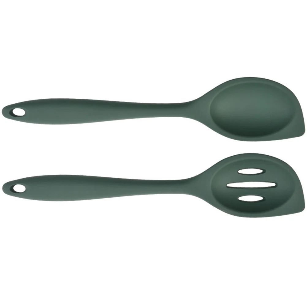 

1 Set Silicone Rice Spoons Premium Lightweight Non-Stick Soup Ladle For Home Kitchen Cooking Tableware Slotted Scoop Filtering