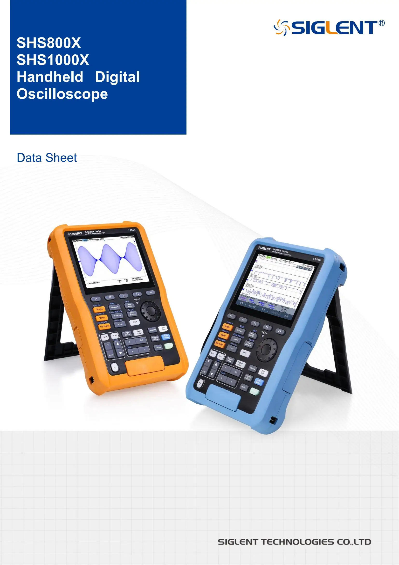 SHS800X Series Handheld Oscilloscope