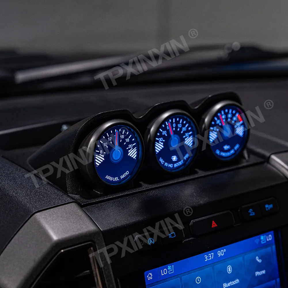 Car Interface Dial LCD Display For Ford Raptor F150 F-150 2015-2020 Center Triple Meter Screen Synchronized Data Digital Cluster