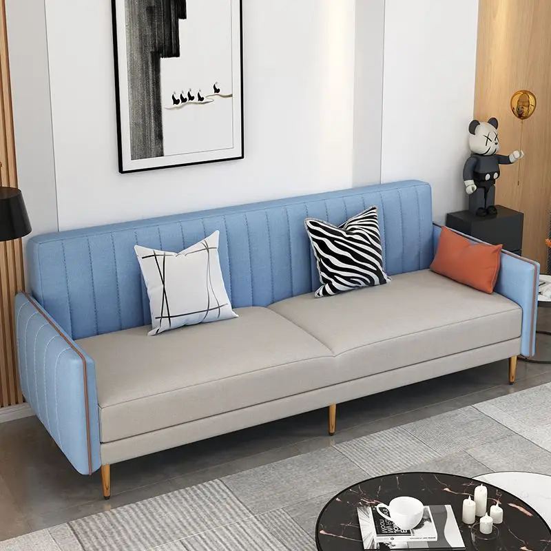Customized sofa bed technology cloth dual-purpose small apartment single double living room rental house multi-function