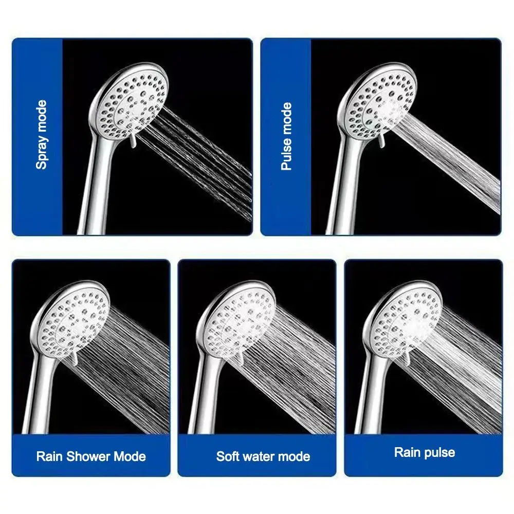 

2/3pcs 1.5 Inch High-Pressure Shower Head Easy Install Decorative Art Style Shower Head Set Enhanced Performance Wall Bracket