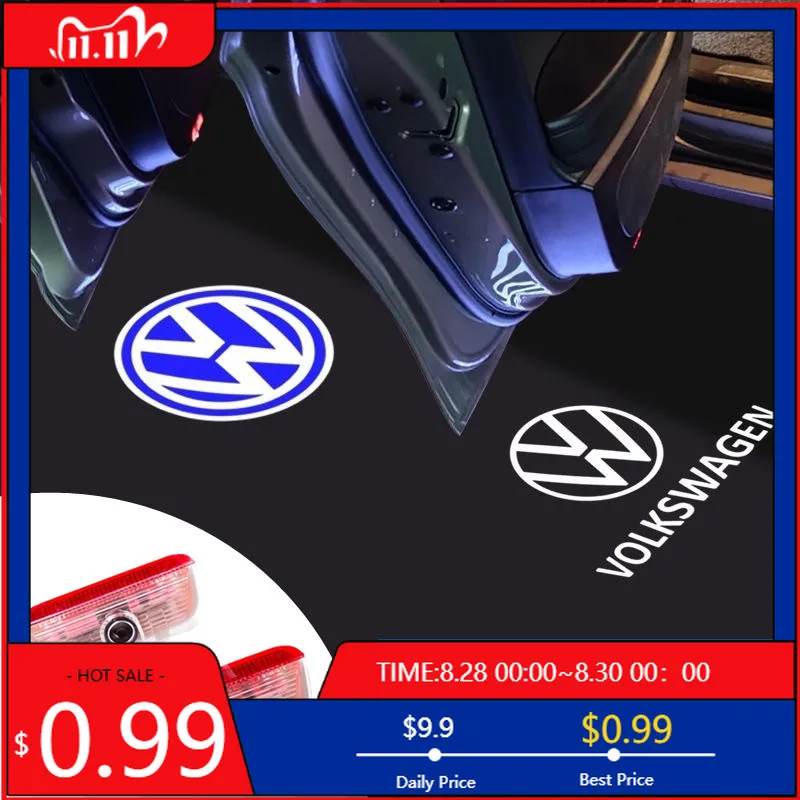 

Колпаки ступиц Volkswagen Door Welcome Light Logo Прожектор 2 шт./4 шт. для GTI Polo Golf Passat Tiguan Arteon Touareg Taigo Caddy Acces