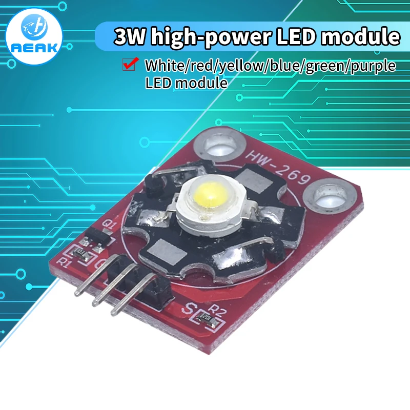 3W Công Suất Cao KEYES LED Module PCB Khung Xe Cho Arduino STM32 AVR