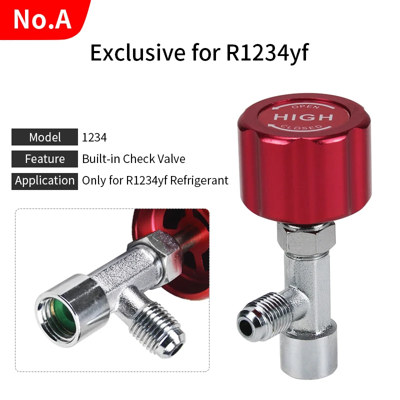 High-Quality All-Metal Can Opener/Valve for Automotive A/C Refrigerants R134a and R1234yf
