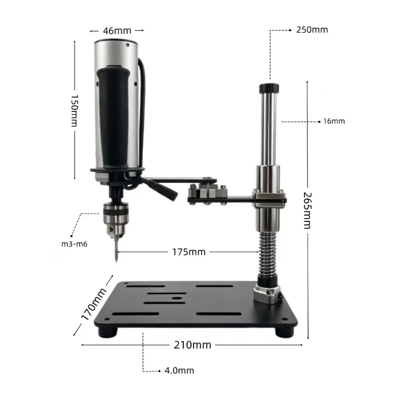 Mini Desktop Electric Tapping Machine – Multifunctional Universal Swing Arm Portable Thread Tapper, M3–M6 Tapping Capacity