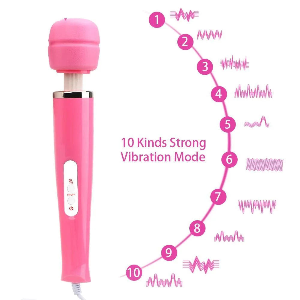 New 10 Speeds Magic Wand Massager Big Magic Wand Massage Stick AV Vibrator Sexy Clit Stimulator Sex Toys For Women 32 * 6CM