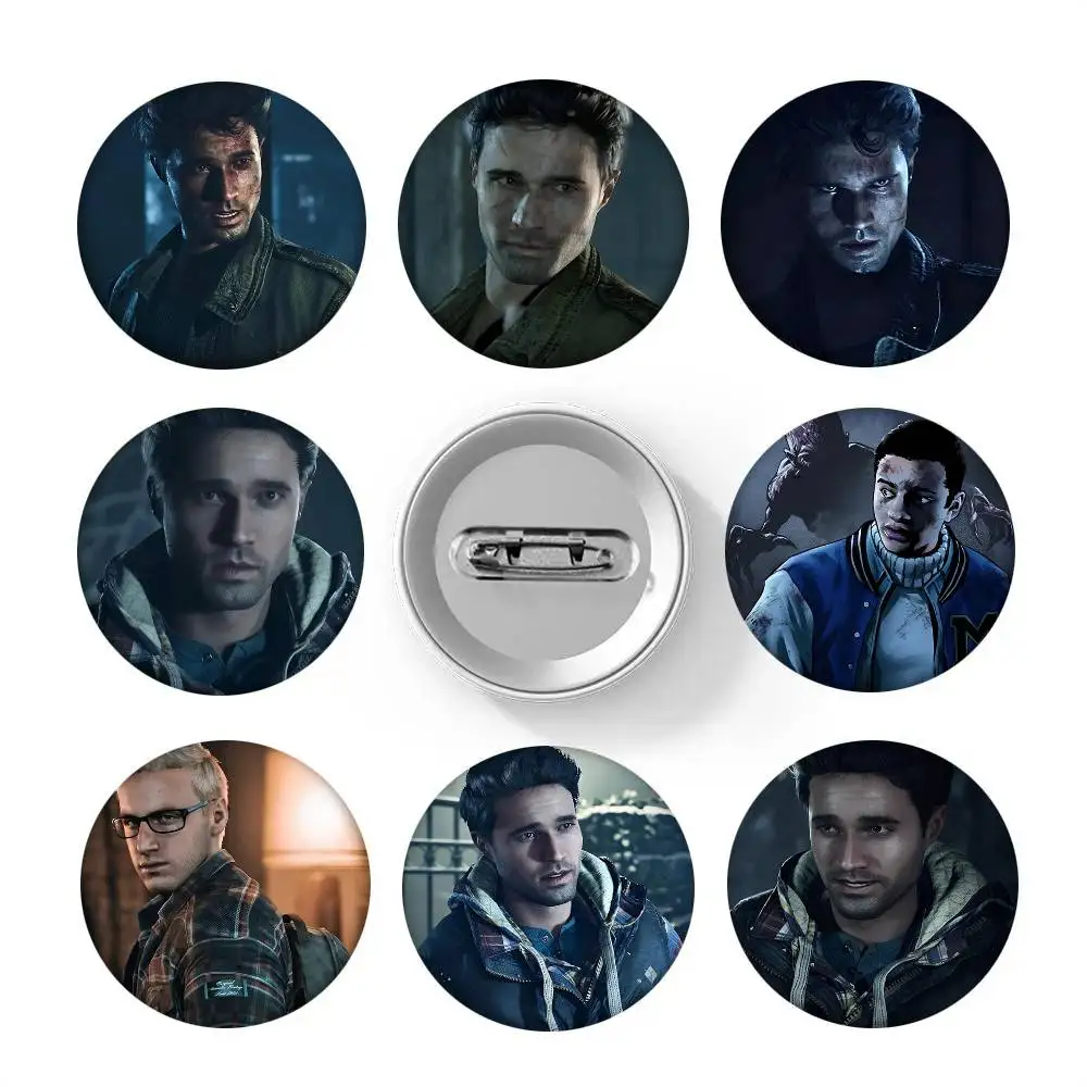 Mike Josh Until Dawn Rundes Abzeichen, kreative Brosche, Kleidung, Rucksack, Zubehör, Anstecknadel