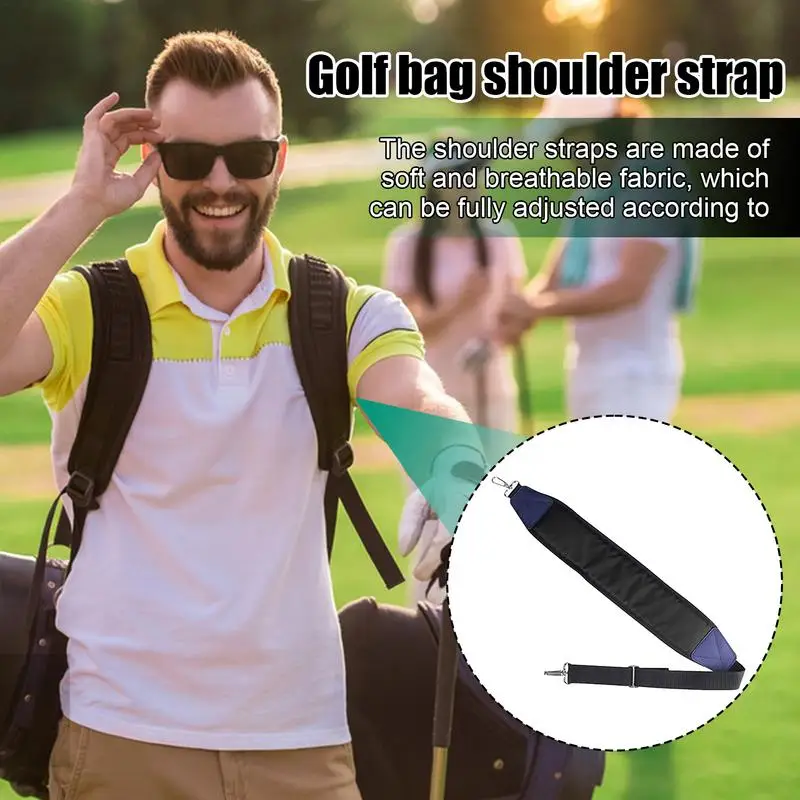 Golf Bag Shoulder Harness Bag Strap Replacement Adjustable Single Padded Universal Single Padded Adjustable Anti-Slip For All