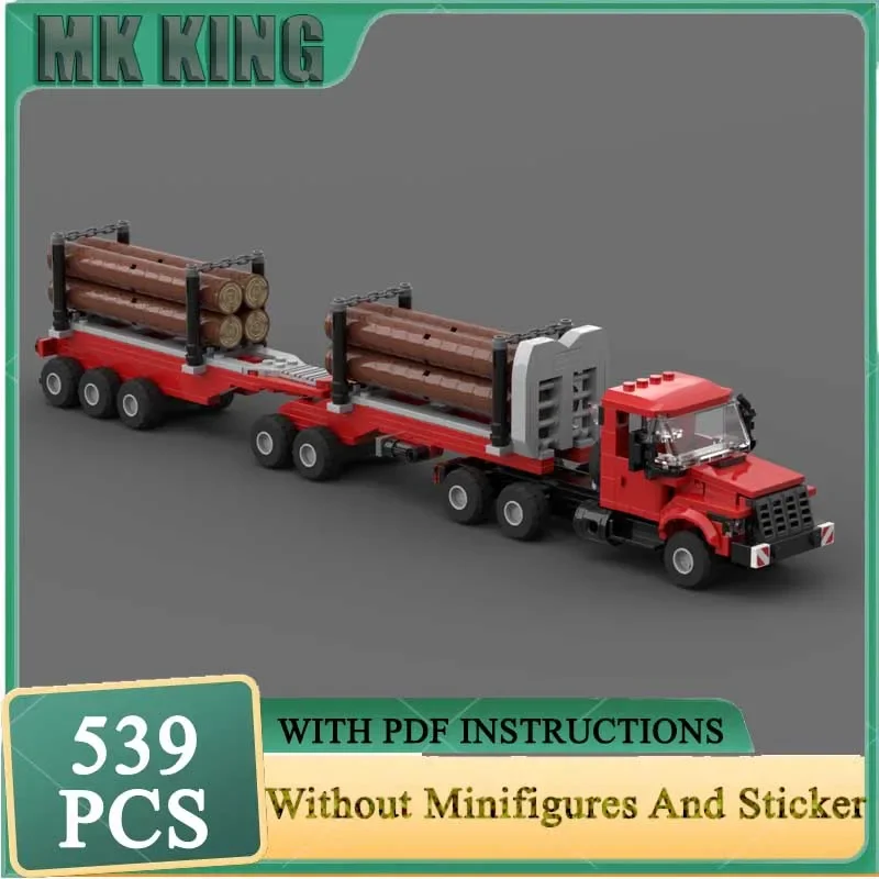 

Urban Truck Model Moc Building Blocks Heavy-Duty Logging Truck -Farm Model Technology Brick DIY Assembly Construction Toy Gifts