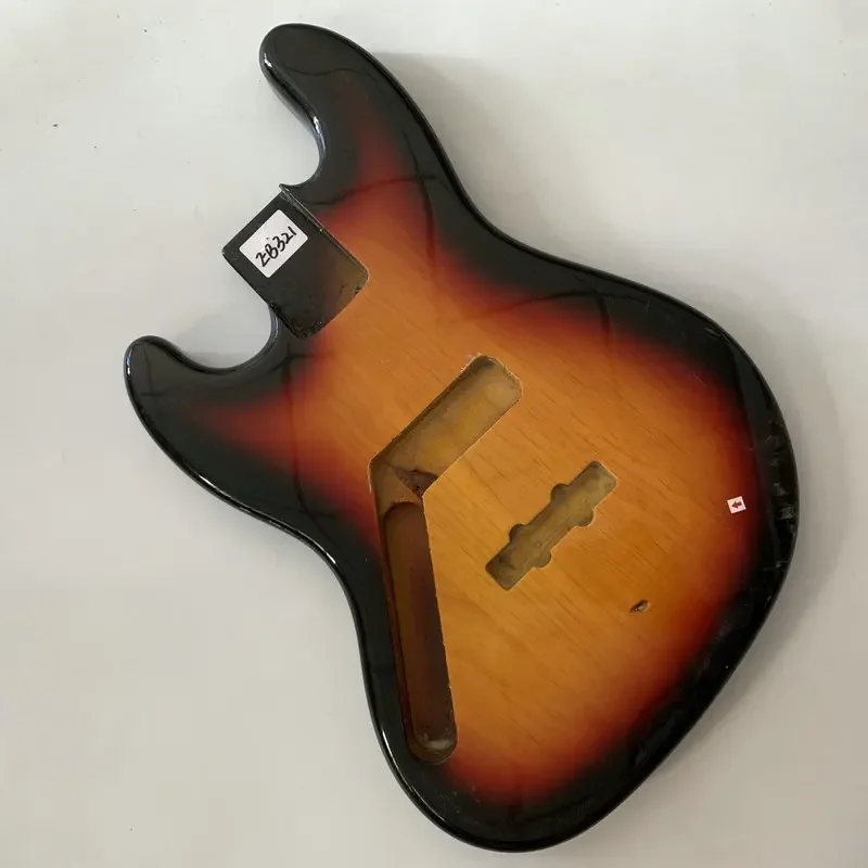 

EB321 Left Hand Version Electric Bass Unfinished Sunburst Color Jazz Bass Body for Replace and DIY with Damages