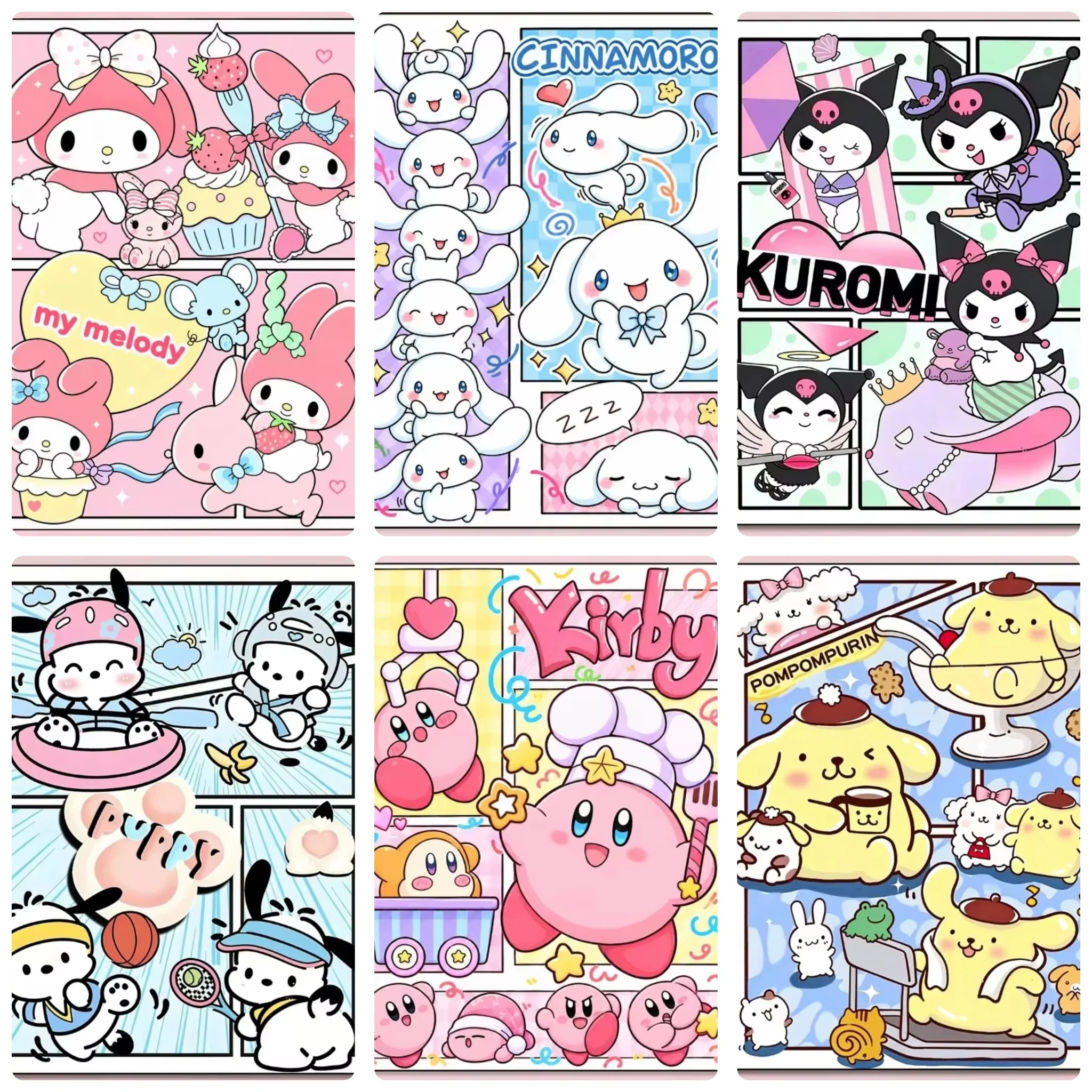 500/1000/1200/2000PCS Puzzle Sanrio My Melody Cinnamoroll Kuromi Comic Jigsaw Home Decor Family Interactive Gift Holiday Gifts