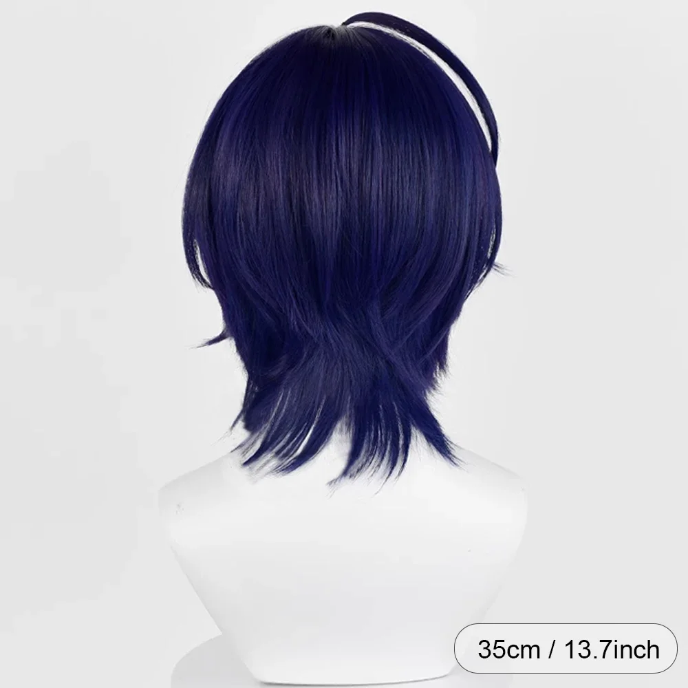 Zenless Zone Zero Belle Wig Synthetic Short Straight Purple Game Cosplay Heat Resistant Wig for Daily Party