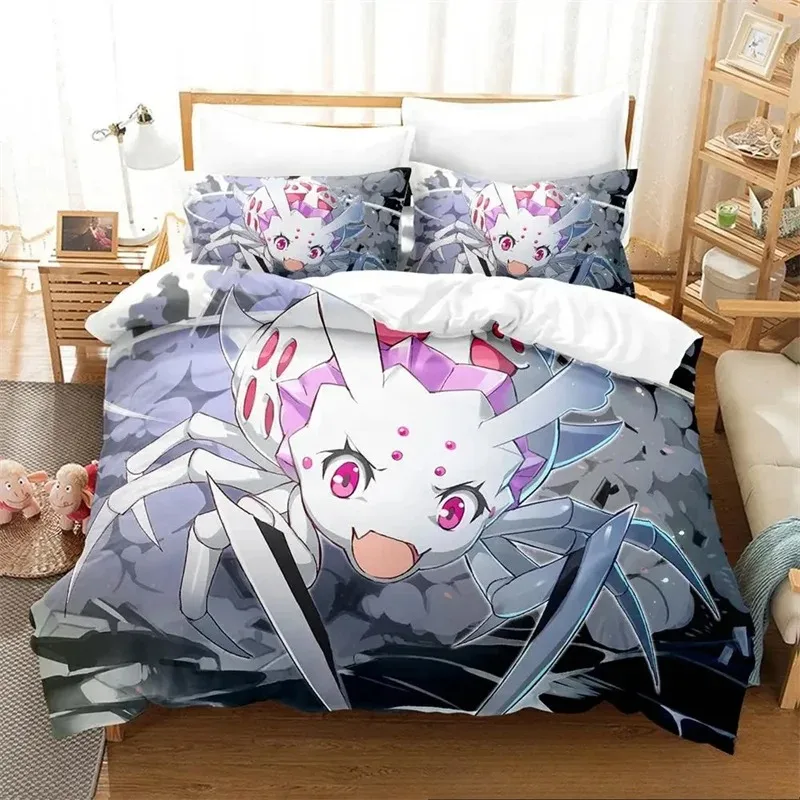 3D Print Anime Kumoko So I'm a Spider So What Bedding Set Boys Girls Twin Queen King Size Duvet Cover Pillowcase Bed boys Adult