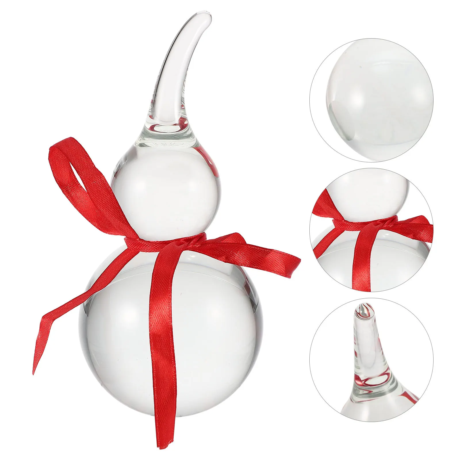 

Crystal Gourd Sculpture Compact Size Creative Desktop Decor Fine Craftsmanship Home Fortune Ornament for Office Restaurant Gift