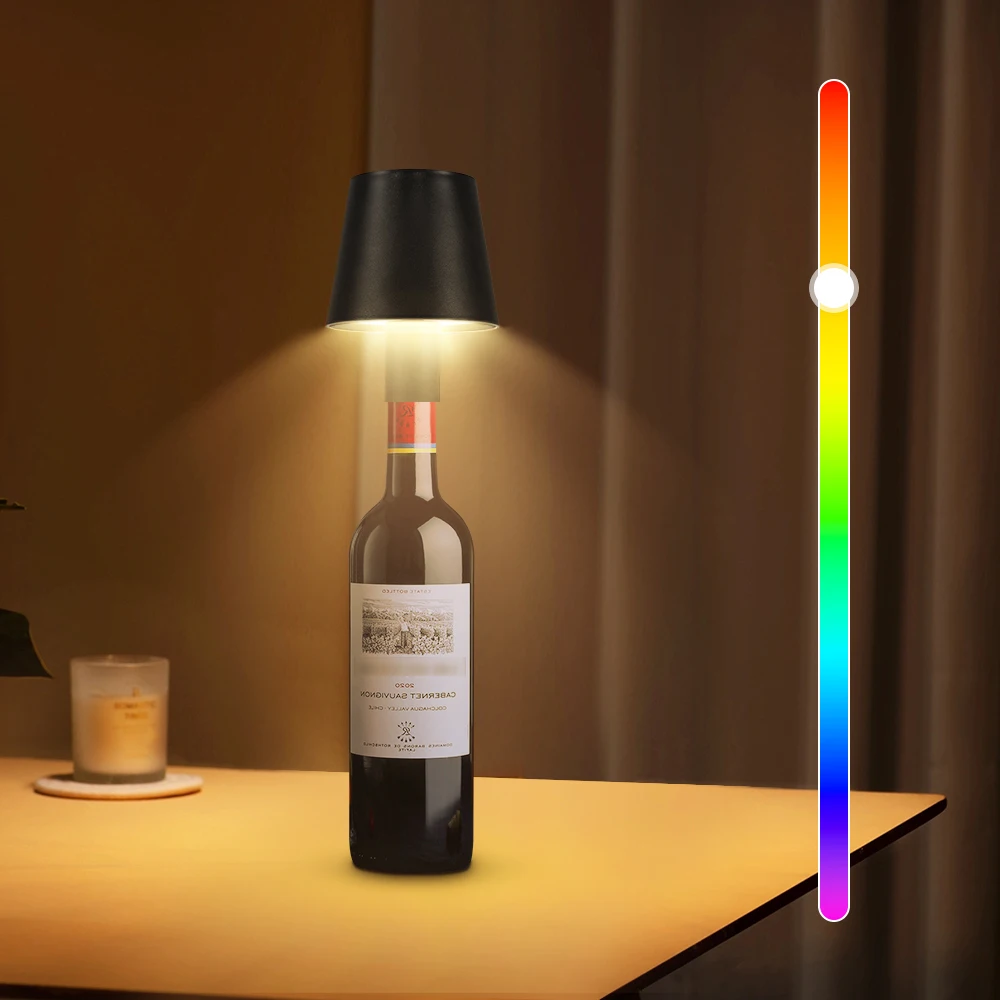 

Wireless Wine Bottle Lamp USB Charging Touch Control Wine Bottle Light Dimming LED Table Lamp Bar Cafe Atmosphere Night Light