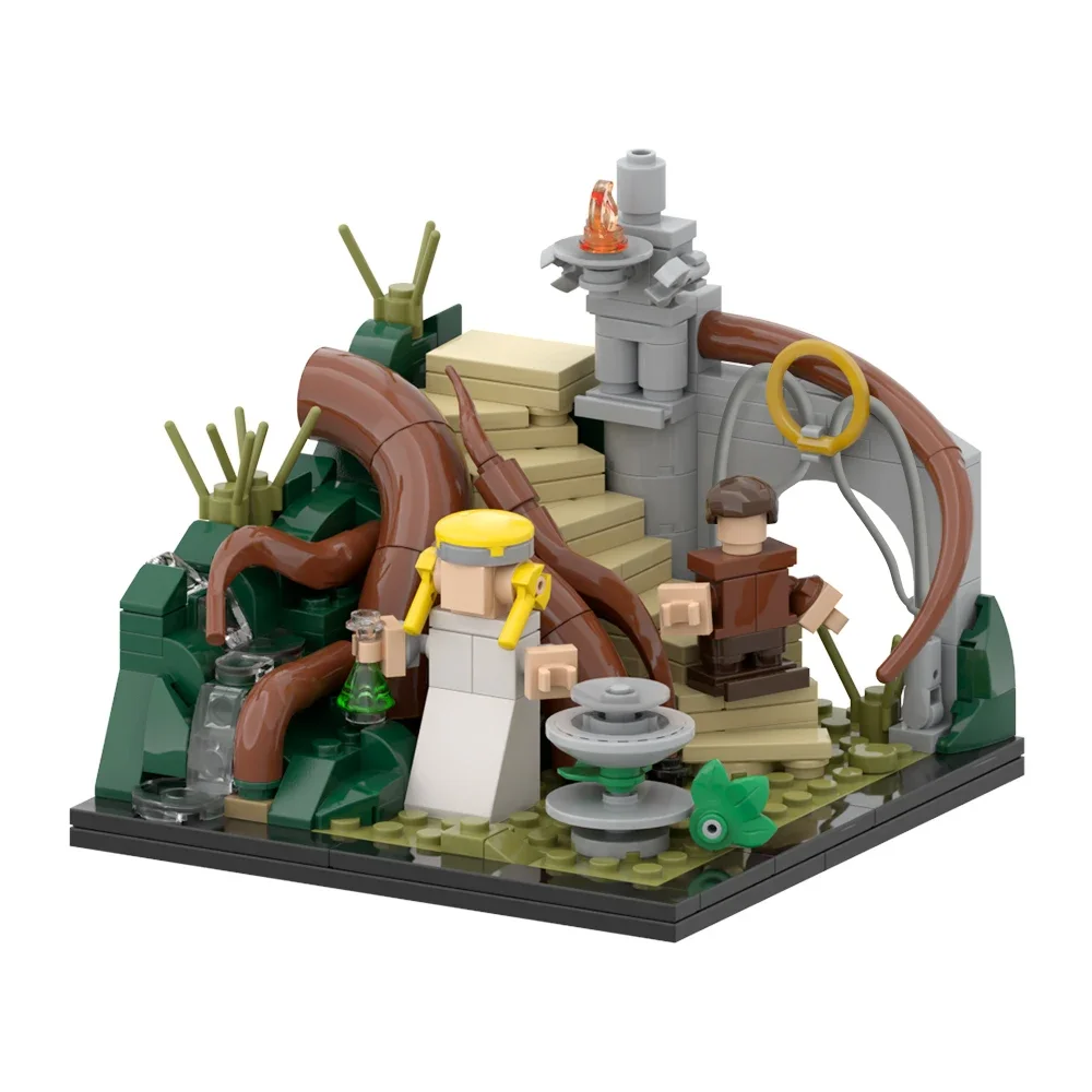 MOC los anillos bosque heludno modelo profundo bloques de construcción arquitectura Medieval oliphants Mech ladrillos diy juguete ensamblado regalo para niños