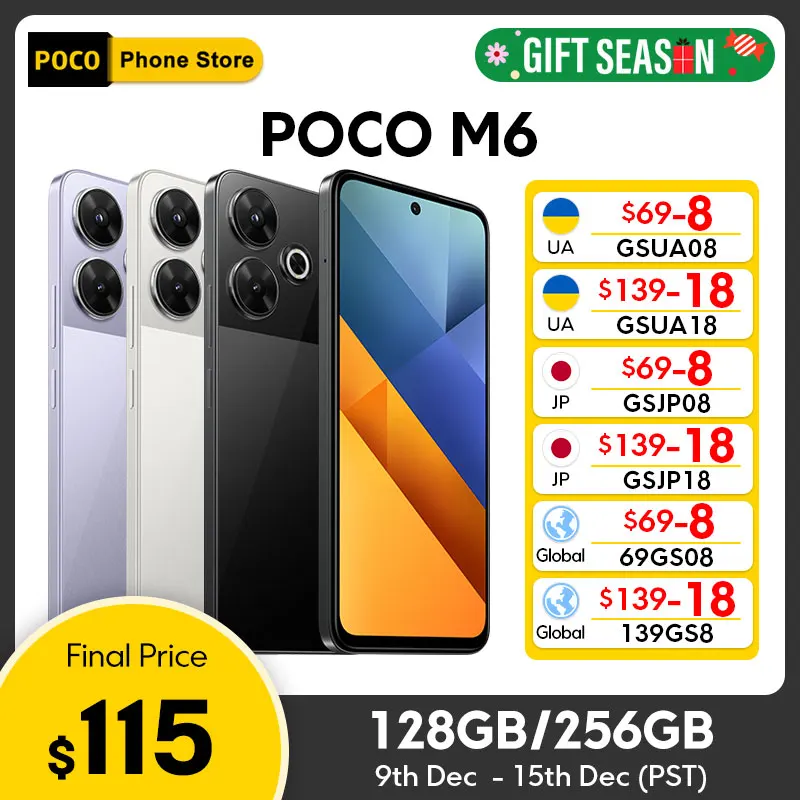 POCO M6 4G Global Version Cellphone MTK Helio G91-Ultra 6.79\