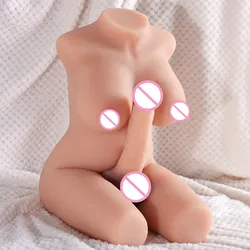 Ladyboy Torso Toy Silicone Half Body Shemale Cock Doll Male Dildo Penis Boobs Big Ass Sexy Butt For Masturbation Adult Sex Toys