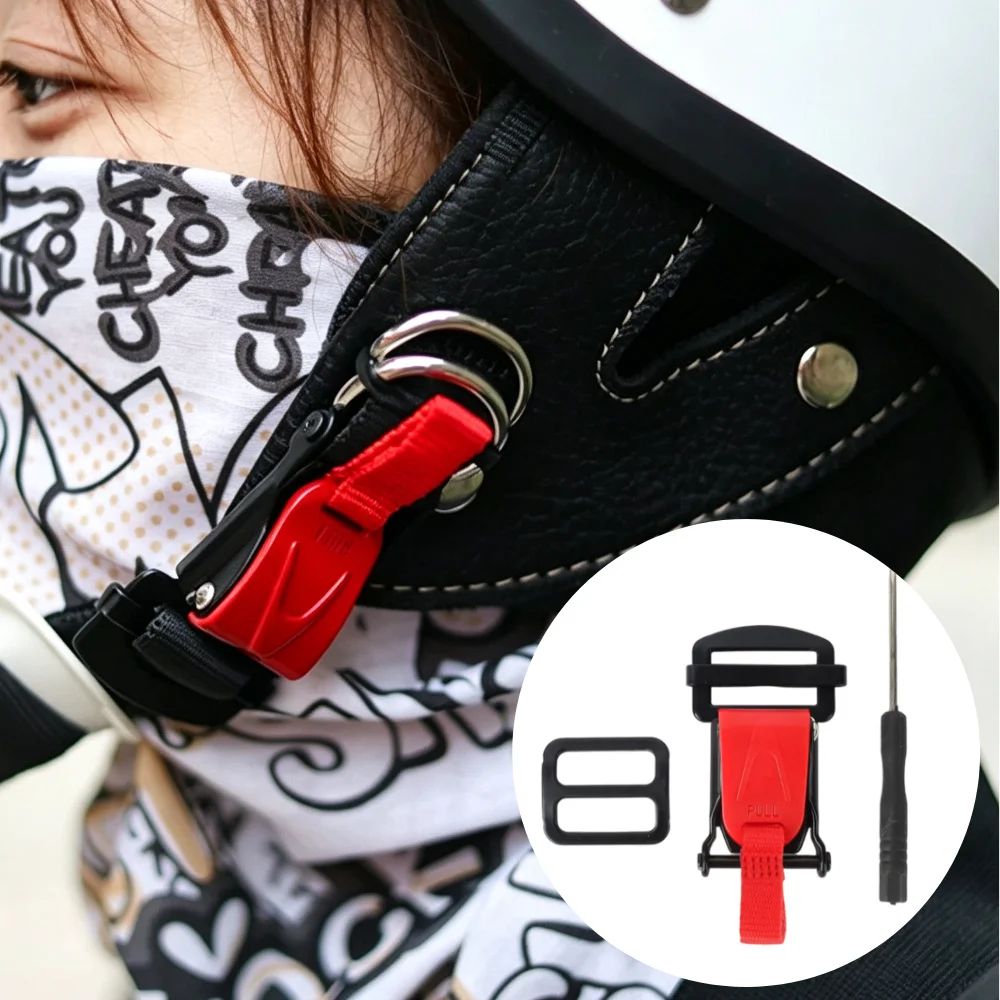 Motorcycle Helmet Flexible Chin Strap Clip Motor Bike Helmet Buckles Speed Sewing Clip For Motocross Helmet Security Easy Lock