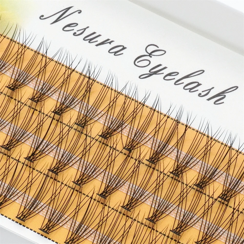 10D False Eyelashes Bundles 1 Box 60 Bunches Individual Eyelashes Clusters, 3D Natural Eyelash Extension Korean Cosmetics Lashes