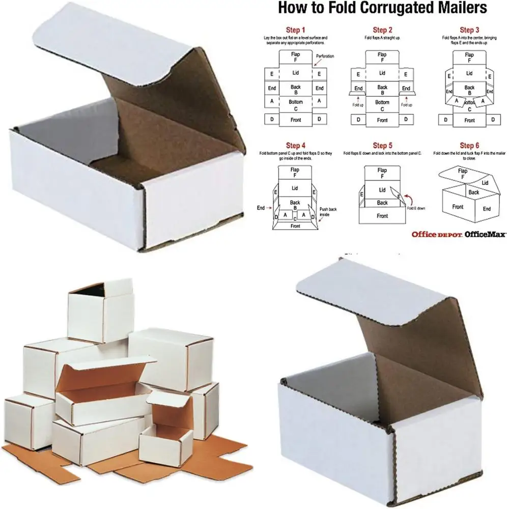 

Почтовые устройства из гофрированного картона — складные транспортировочные коробки размером 6x4x2 для почтовых отправлений, перемещения, хранения и организации
