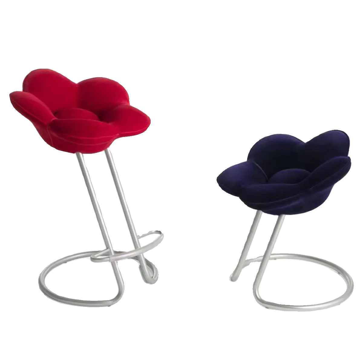 

Italian light luxury stainless steel high petal bar chair bar home leisure chair