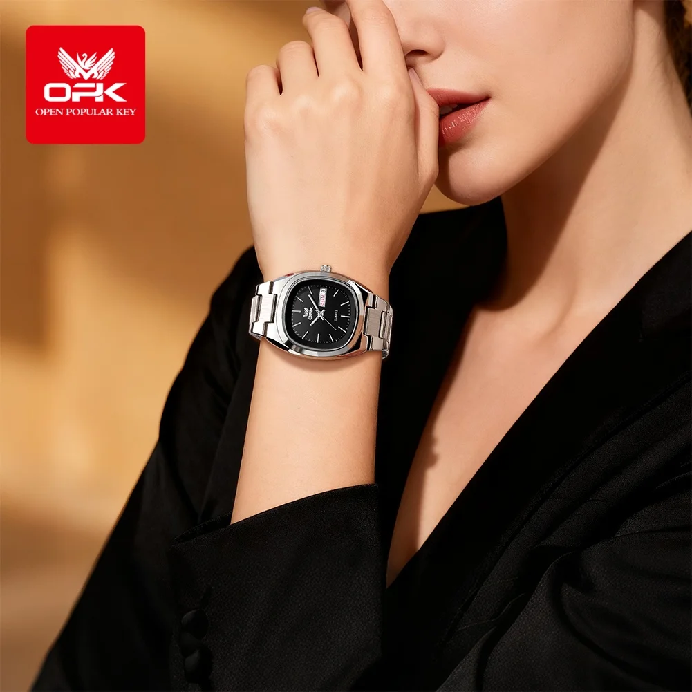 OPK 6072 Watches for Women Luminous Women's Business Watches Waterproof Steel Strap Fashion Calendar Luxury Quartz Ladies Watch