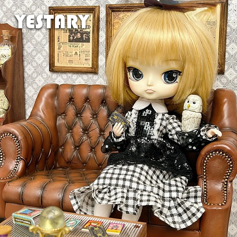 YESTARY BJD Dollhouse Sofa Miniature Dollhouse Accessories 1/6 Doll Furniture For Barbie Ob24 Blythe Doll Kids Toy Free Shipping