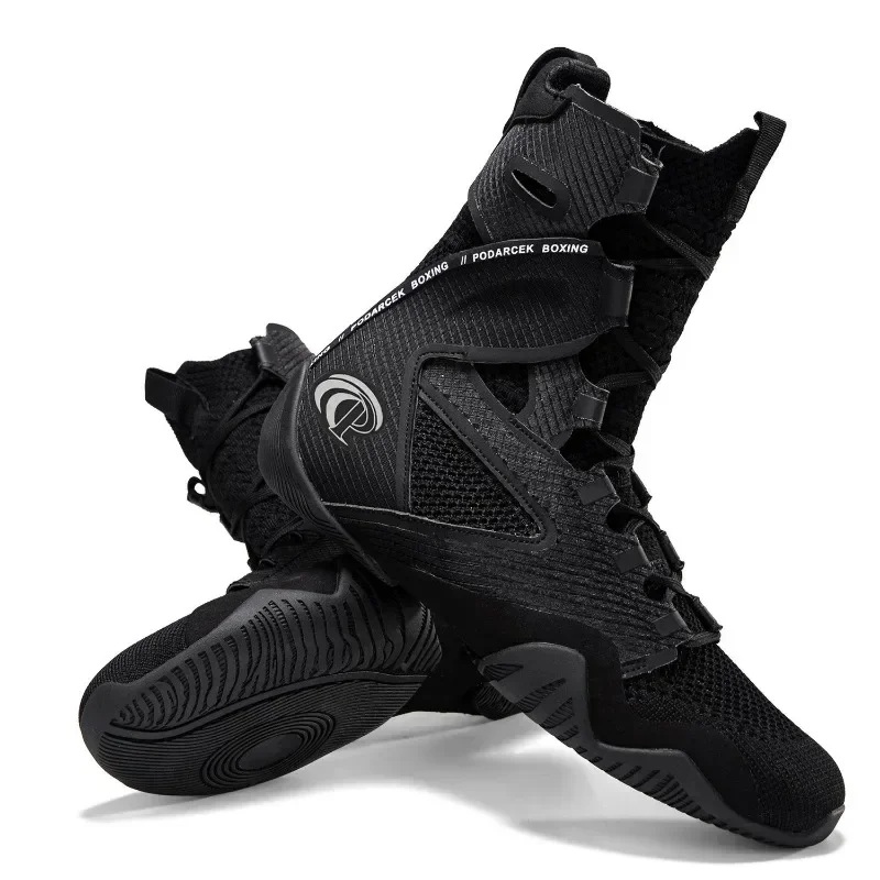 

2026 New Classic Brand Wrestling Boots For Men Women Black White Boxing Sport Shoes Unisex Wearable Fighting Shoes For Couples