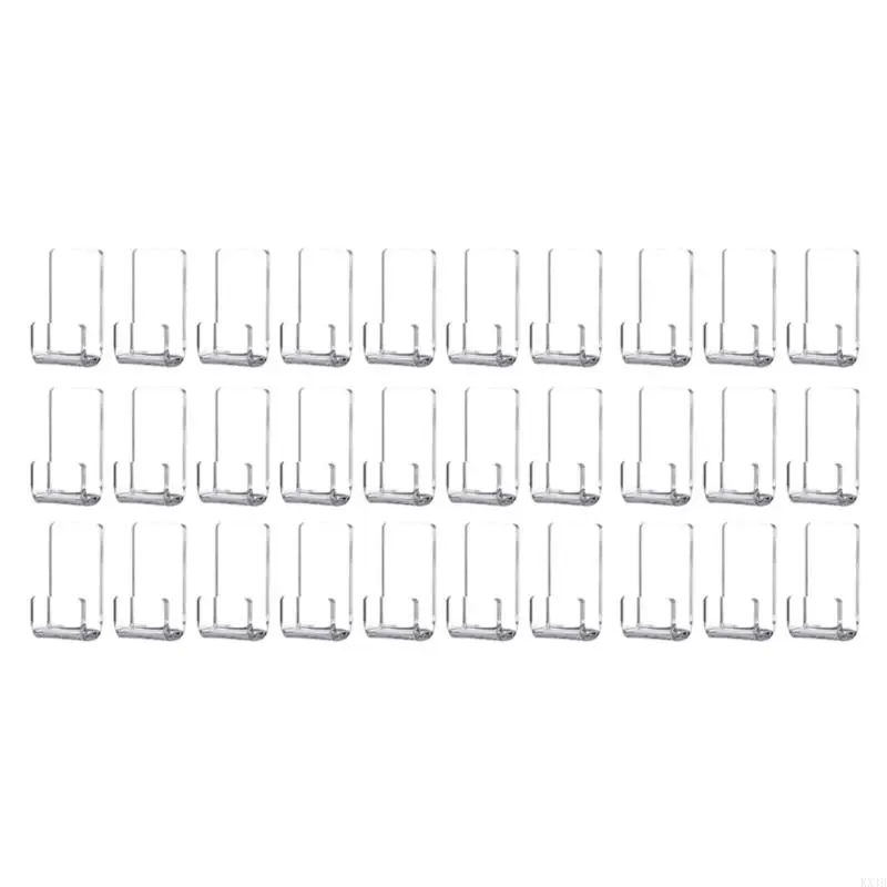 KX4B 30pcs -Adhesive Clear Acryl -Acryl -Holder Rack Albug Альбом настенные настенные полки настенные крепления на стену