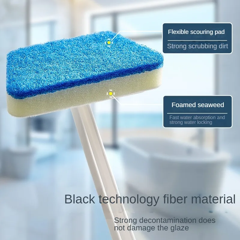 Multifunctional Bathroom Brush Wash The Ground Seam Brush Tile Long Handle Wall Wash Toilet Cleaning Removable Bathtub Brushes