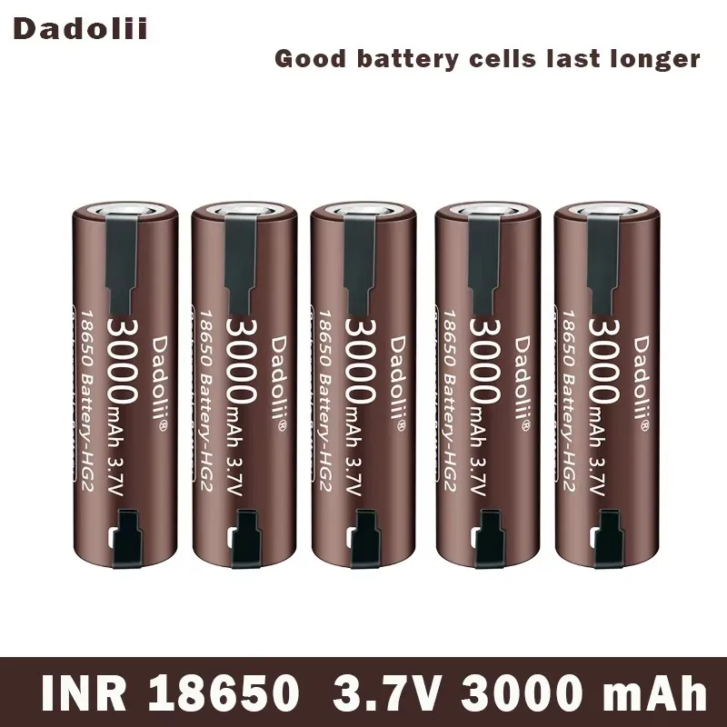 High quality 18650 3000mAh battery with welding strip, used for 30A high current screwdriver+nickel DIY INR18650