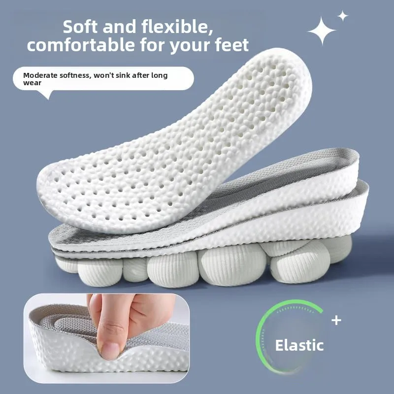 Unisex Sport Insole Shoe Inserts 2cm Height Increasing Invisible Soft Comfortable Shock Absorption Summer Casual Shoes Access...