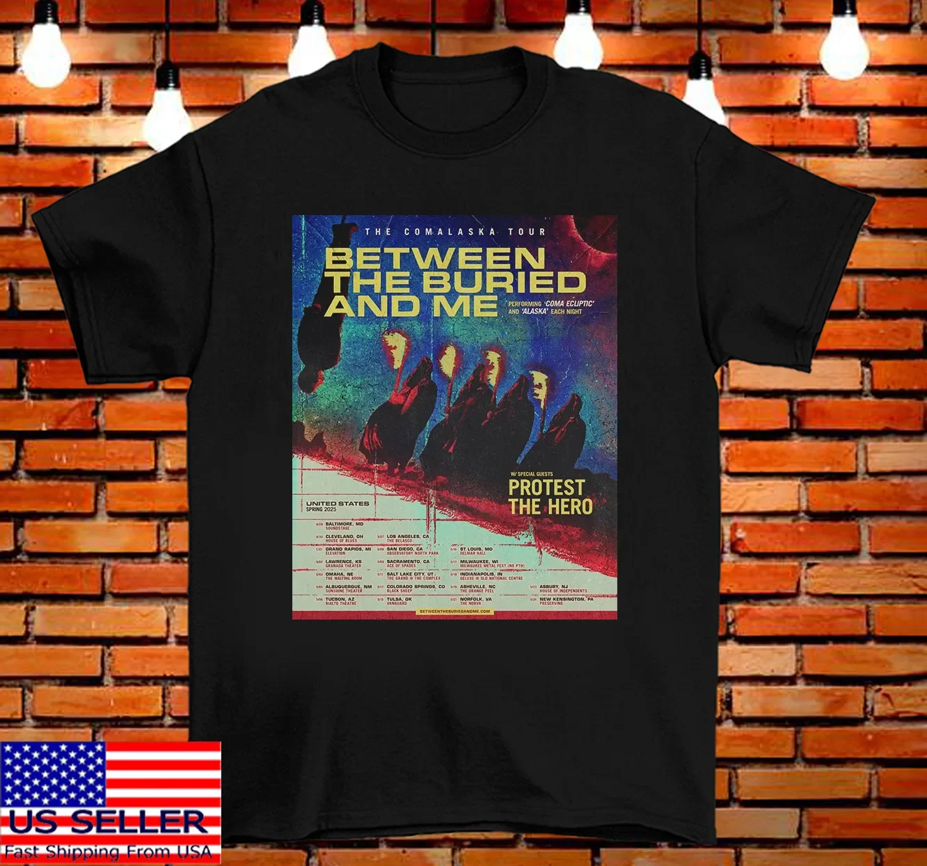 BETWEEN THE BURIED AND ME BAND THE COMALASKA TOUR T SHIRT Full Size S-5XL SS867