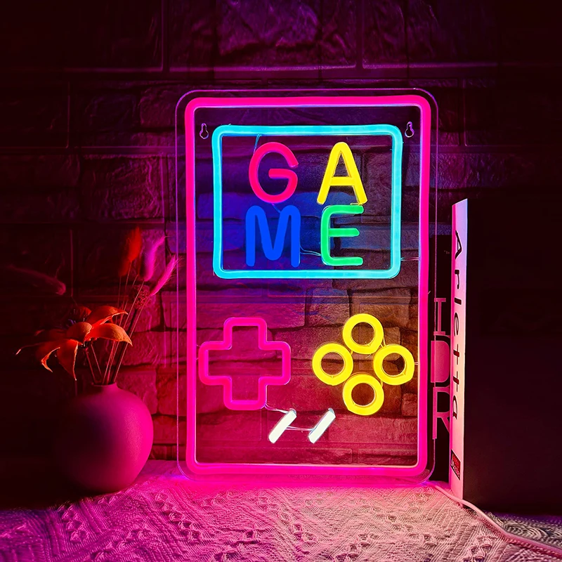 Game LED Neon Light Sign Gamepad Controller Game Room Neon Signs Lamp Decor Children Room Party Shop Internet Hub Gift Play