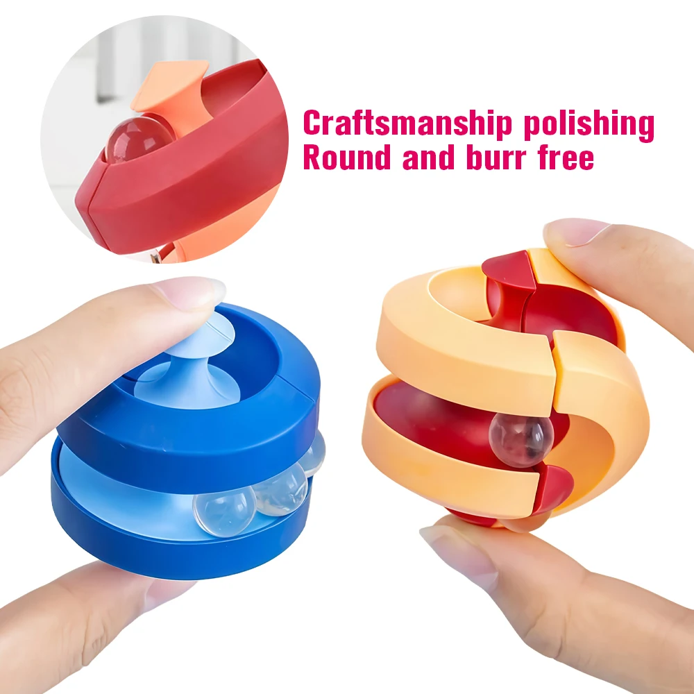 Creative Ball Track Fidget Cube – Decompression Pinball Spinner Toy, Stress Relief Puzzle for Children and Adults