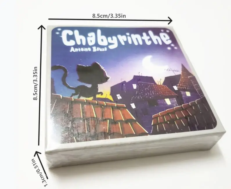 1 Set Newest Chabyrinthe Board Games Kitten Cat Cards Party Card Game Cute Gift Full English Version Home for Kids