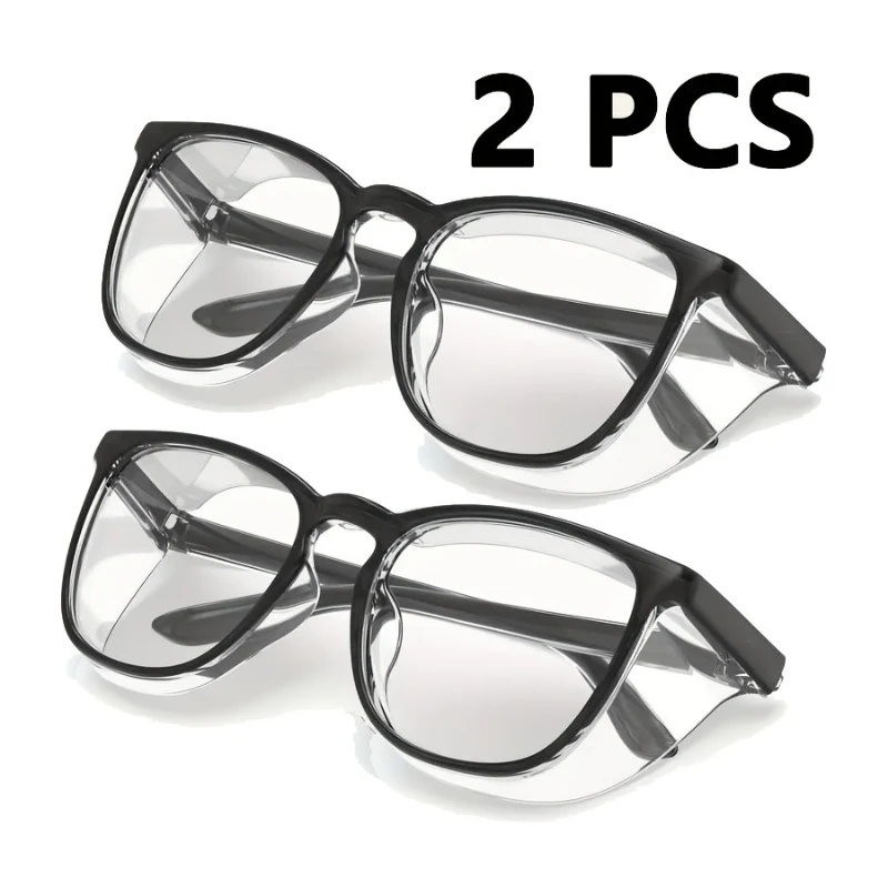 2PCS Work Safety Goggles Waterproof Protective Glasses Windproof Dust-proof Anti Fog Laboratory Work Protection Water Park