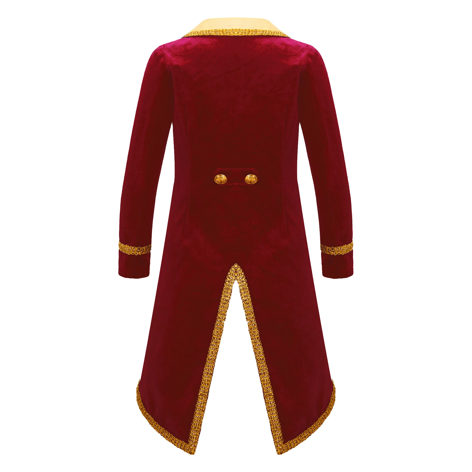 Manteau de smoking Vintage à manches longues pour enfants, Costume de Prince Cosplay pour garçons, vêtements de fête d'halloween et de noël, de cour royale, de cirque