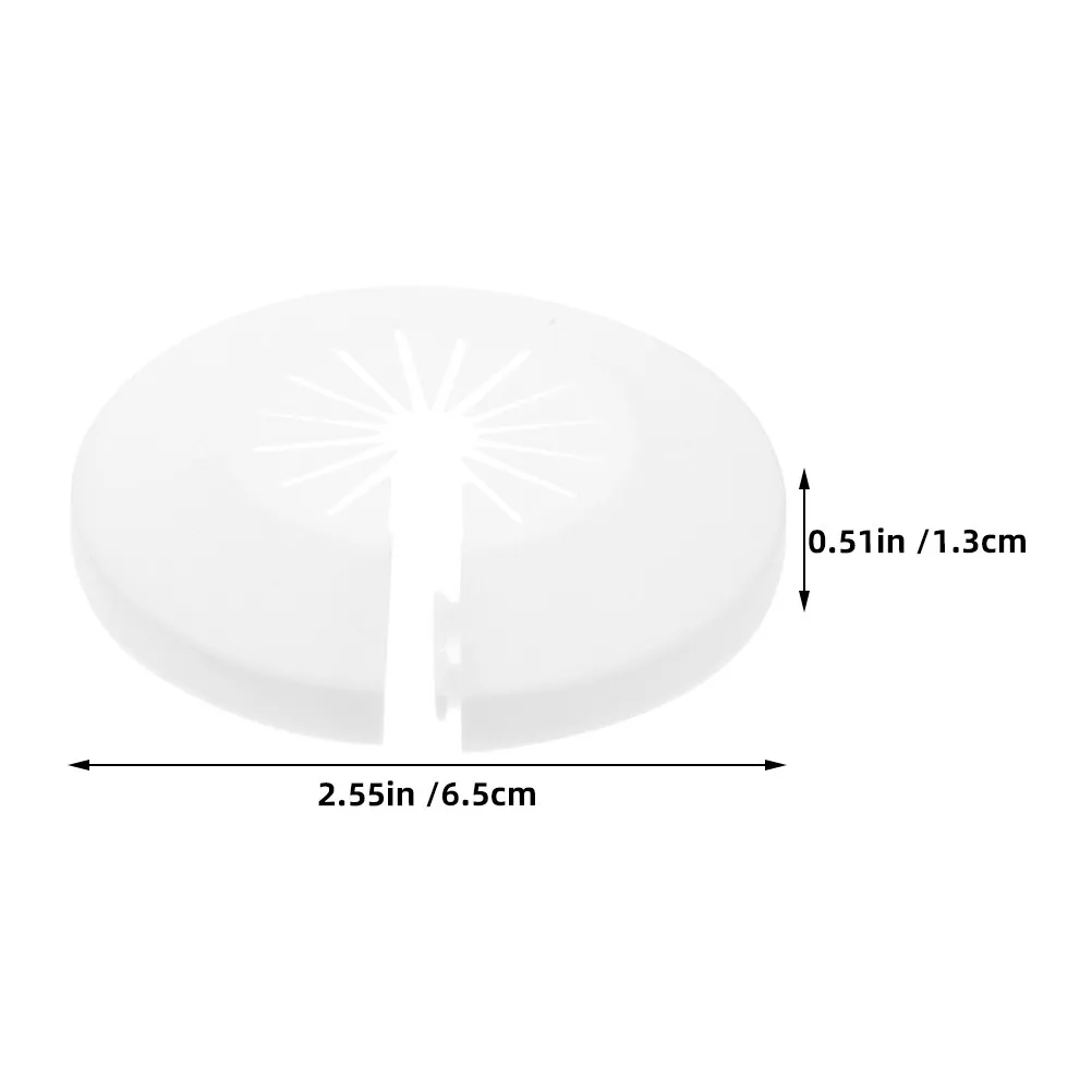 12Pcs Pipe Decoration Covers White PP Plastic Hose Collar Easy Install Wall Radiator Flange Concealer for Home Office